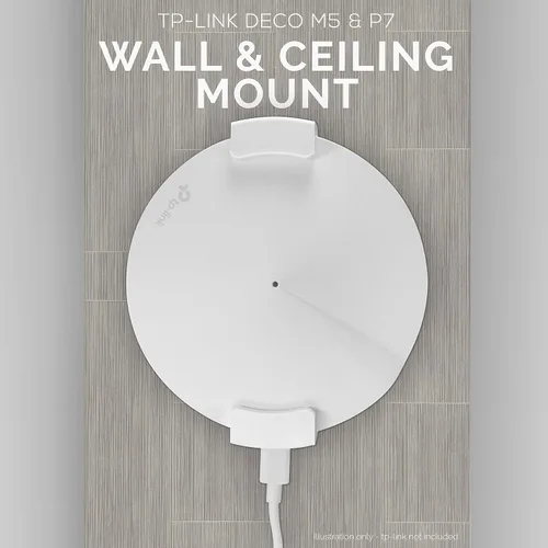 Vista 7 de Soporte de pared y techo Deco M5 y P7 sin taladros para TP Link, soporte de cinta VHB, no requiere tornillos ni herramientas, fácil de instalar