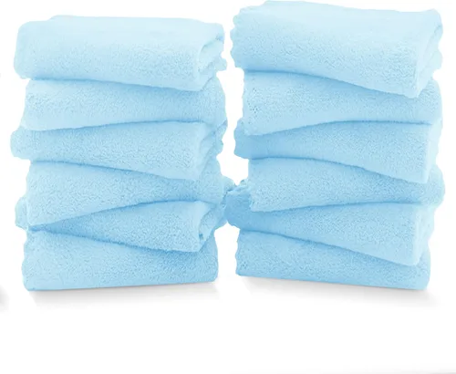 Vista 41 de TENSTARS Toallas de baño de seda con dobladillo para liquidación de baño - 27 x 55 pulgadas - Ligeras, delgadas, de secado rápido - Toalla