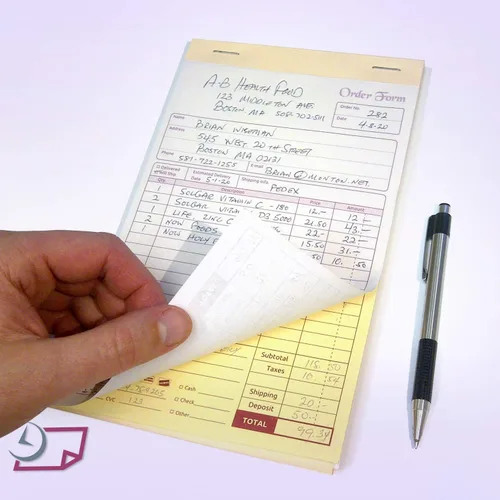 Vista 3 de NextDayLabels Formularios de pedido autocopiativos de 2 partes 5.5x8.5