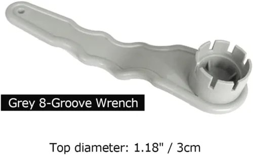 Vista 2 de Llave de válvula de entrada de barco, llave de aire inflable para kayak de barco, herramienta de llave de válvula de inflado de goma de 8 dientes