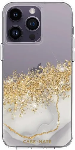 Vista 12 de Case-Mate Funda para iPhone 14 Pro Max, gemas florales, con protección contra caídas de 10 pies y carga inalámbrica, funda de diamantes de imitación