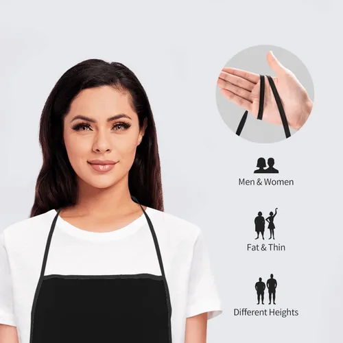 Vista 7 de Delantal de bandera venezolana para hombres y mujeres, ajustable, gran volumen, estampado, divertido, vintage, delantales para cocina