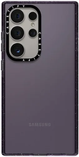 Vista 103 de CASETiFY Funda de impacto para Galaxy S22+ - Adhesivo Aries Moross, color negro transparente