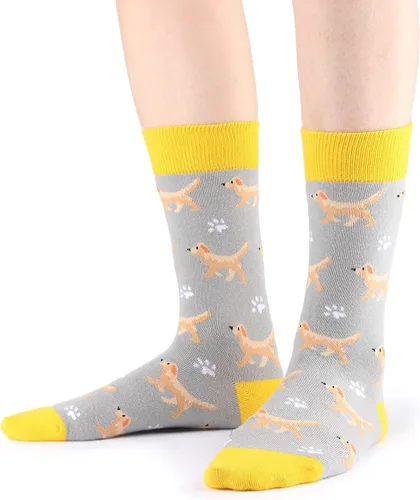 Vista 4 de Knapfold Calcetines divertidos para hombre con diseño de animal