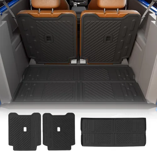 Vista 10 de Rongtaod Alfombrilla para maletero y respaldo para Jeep Grand Cherokee L