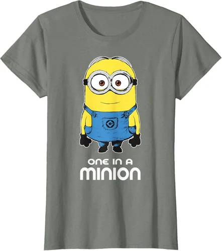 Vista 18 de Despicable Me Camiseta estampada Minions Bob One in A Minion Negro