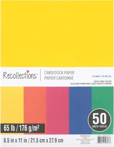Vista 5 de Recollections 600 hojas de papel de cartulina de 8.5 x 11 pulgadas, sin ácido ni lignina, para álbumes de recortes, artes y manualidades, paquete a