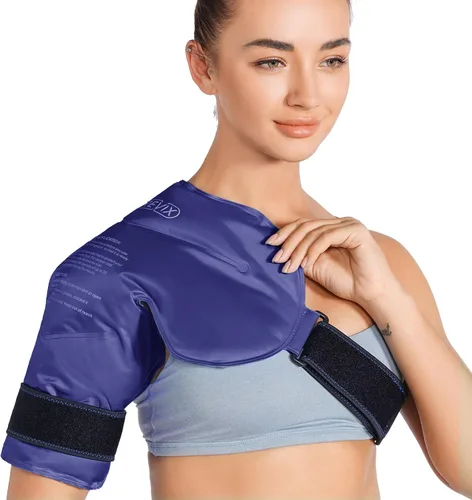 Vista 10 de REVIX Paquete de Hielo XL para Hombro Terapia de Frío para Manguito Rotador, Envolturas de Paquete de Hielo de Gel Reutilizable para Hombro
