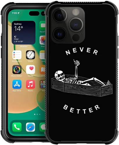 Vista 40 de ZHEGAILIAN Funda compatible con iPhone 14, funda de munición AK 47, parte trasera de vidrio templado+funda protectora de TPU de silicona suave