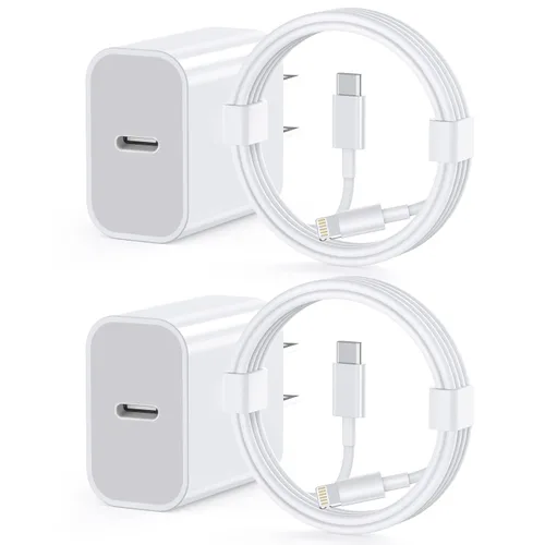 Vista 9 de Cargador para iPhone 16/15 de carga rápida, paquete de 20 W PD USB C cargador de pared rápido Bloque con cable de carga rápida USB C a C