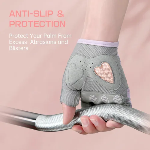 Vista 3 de Jaffick Guantes de entrenamiento ligeros para mujer Guantes de fitness transpirables con agarre antideslizante para gimnasio, levantamiento