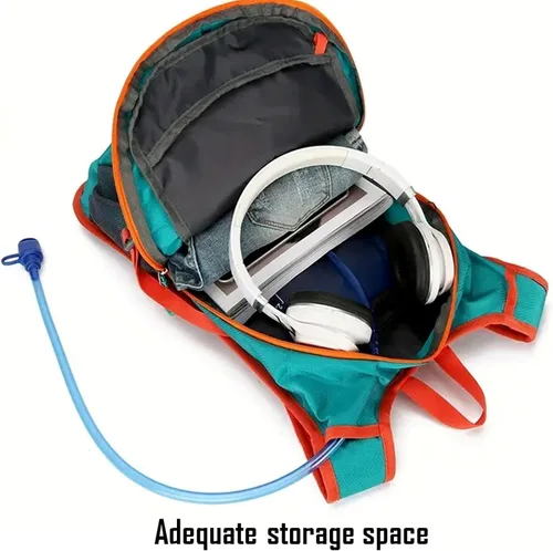 Vista 8 de Mochila ligera de hidratación para ciclismo, mochila de gran capacidad para viajes, senderismo, escalada, esquí, correr, para hombres y mujeres Negro