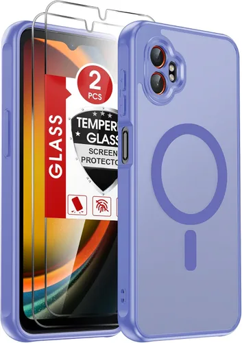 Vista 78 de LeYi Funda para teléfono Samsung-S23: protector de pantalla e imán MagSafe Púrpura