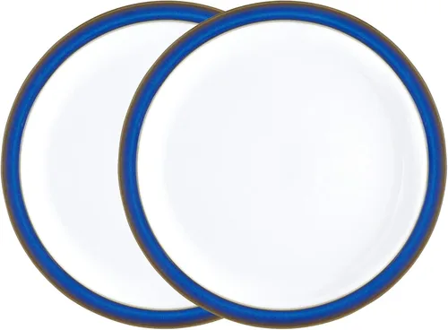 Vista 7 de Denby 1048825 - Juego de platos llanos (2 piezas, color azul imperial)