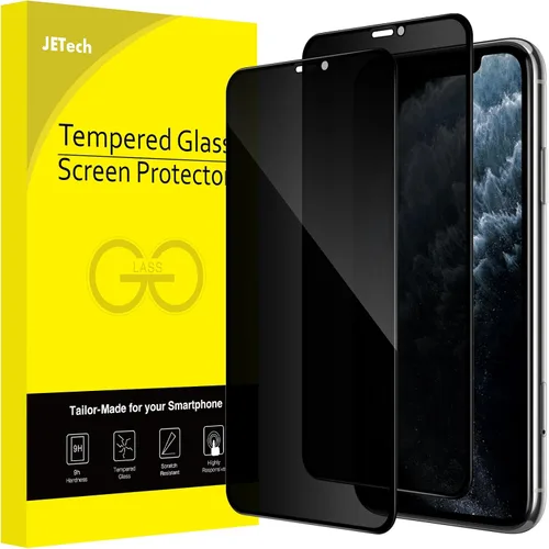 Vista 13 de JETech Protector de pantalla de privacidad de cobertura completa para iPhone 11 Pro/X/XS de 5.8 pulgadas, película de vidrio templado antiespía