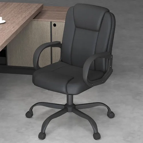 Vista 9 de Silla de oficina ejecutiva, cómodas sillas ergonómicas de escritorio para computadora con reposabrazos abatibles, soporte lumbar, respaldo alto