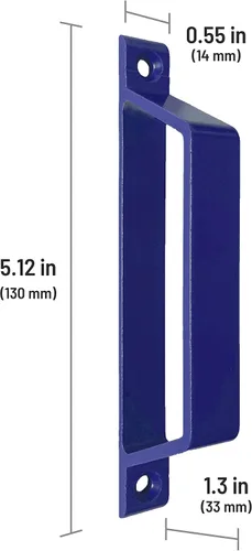 Vista 3 de Manija de puerta de aluminio multiusos, color azul marino, para interiores o exteriores, diseño delgado