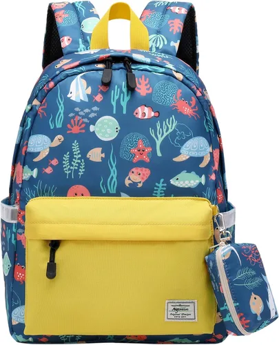 Vista 18 de mygreen Mochila para niños pequeños, mochila para niños y niñas con correa para el pecho Coches Coloridos Azul Claro