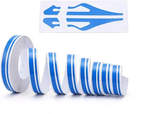 Vista 10 de Cinta de vinilo para pintar rayas en autos - Vinilo para pintar rayas adhesivas DIY con brillo para motocicleta, puerta, instrumento musical, 32