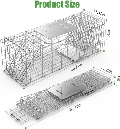 Vista 7 de Trampa plegable para animales vivos, resistente y humanitaria