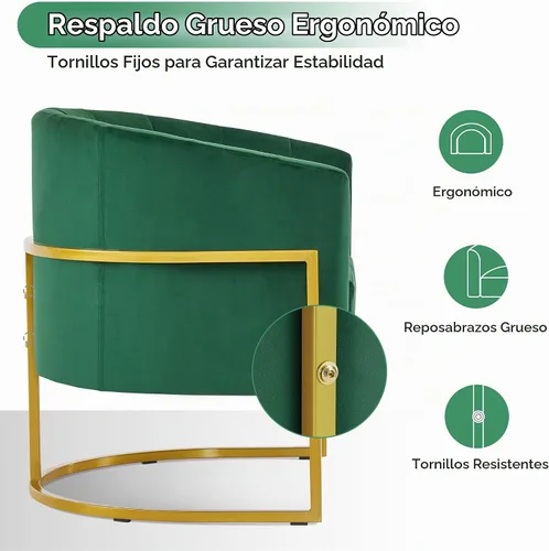 Vista 6 de BarberPub Silla de sala de estar, silla de tecnología de uñas con cojín, sillón de manicura para técnico de uñas, equipo de salón de spa para Verde