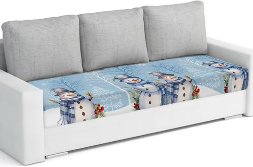 Vista 16 de Fundas de cojín para sofá de Navidad, funda elástica para sofá con parte inferior elástica, fundas de sofá con diseño de muñeco de nieve