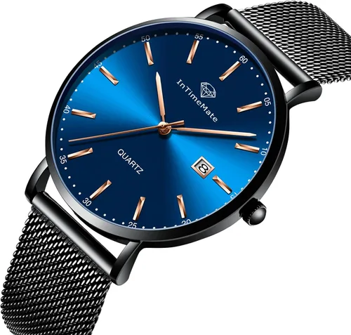 Vista 4 de Reloj de pulsera para hombre, de lujo, con diamantes de lujo, con calendario, vestido de negocios, reloj brillante para hombre, de cuarzo