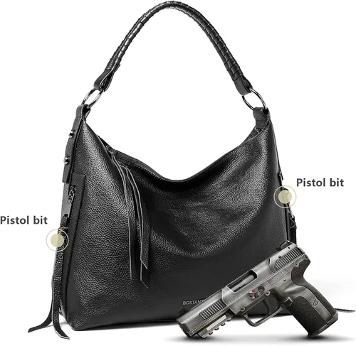 Vista 3 de BOSTANTEN Bolso de mano de cuero para mujer, bolsos de hombro