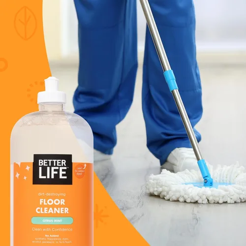 Vista 9 de Limpiador de pisos Better Life - Limpiador líquido multiusos para madera, baldosas, laminado, vinilo, bambú - Limpiador de suelos de madera dura