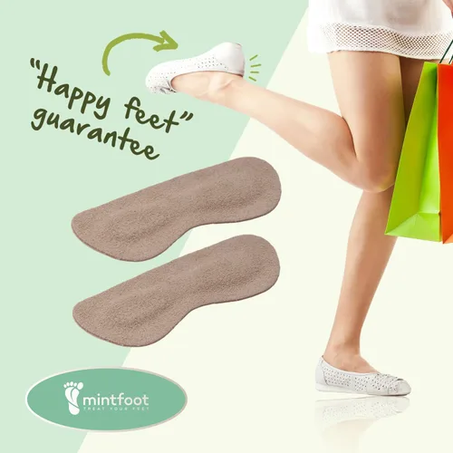 Vista 4 de Mintfoot - Agarraderas de cuero para el talón – 10 piezas – Forros para zapatos para mujeres y hombres – Tacones para detener ampollas y cortes