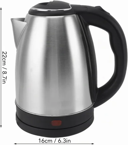 Vista 4 de Zerodis Hervidor eléctrico, hervidor de té de ebullición rápida de 2 litros con forro de acero inoxidable, apagado automático, caldera de agua