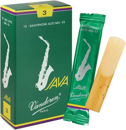 Vista 9 de Vandoren JAVA lengüetas para saxofón alto, resistencia 2, caja de 10