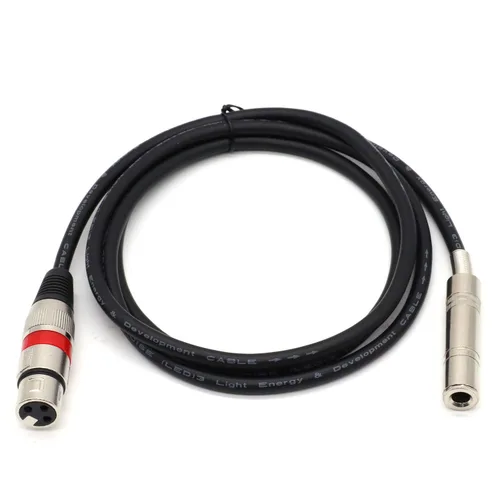 Vista 2 de Cable adaptador hembra de 0.250 in 1/4 pulgadas a XLR hembra, cable de interconexión TS/TRS a XLR de 3 pines (5 pies-4.9 ft)