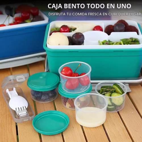 Vista 7 de Contenedores de ensalada de 64 onzas para el almuerzo, paquete de 3 cajas