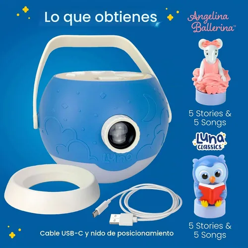Vista 3 de Proyector de libros para niños - 5 cuentos de bailarina y cuentos de hadas de Angelina, 10 canciones