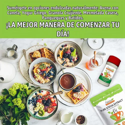 Vista 2 de Stevia Select Paquete de 2 líquidos de stevia en polvo y stevia pura orgánica
