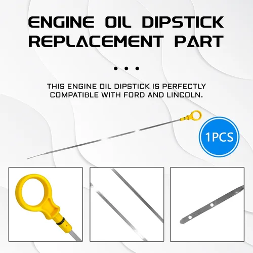 Vista 3 de Varilla medidora de aceite de motor de reemplazo CJ5Z-6750-A para verificar el aceite Compatible con Ford 2.0L Escape Edge Explorer Focus Fusion