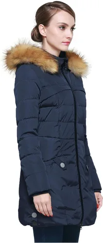 Vista 5 de Orolay - Chaqueta de plumón para mujer con capucha de piel sintética