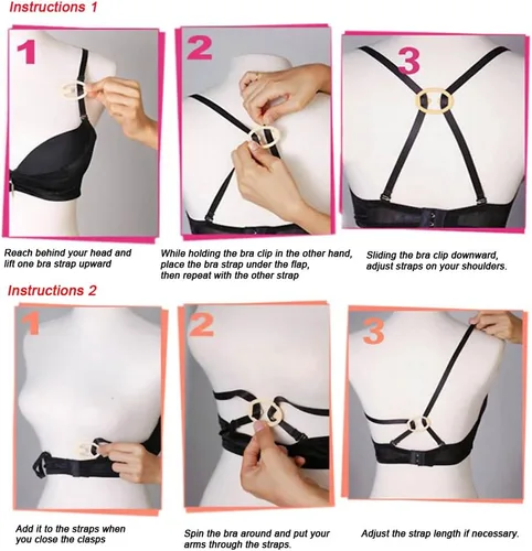 Vista 6 de Cleavage Control brasier correa Clips Ocultar correas a Racer Back9pcs20pcs