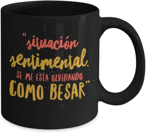 Vista 2 de Taza de Cafe Como Besar Vaso, taza café divertidas, tazas personalizadas, coffee mug inspiradoras, taza con mensajes positivos.