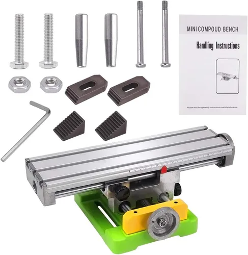 Vista 7 de MYSWEETY Mesa de trabajo multifunción, mesa de trabajo para fresado, mesa de trabajo cruzada, máquina de maquinado, mesa deslizante para perforación