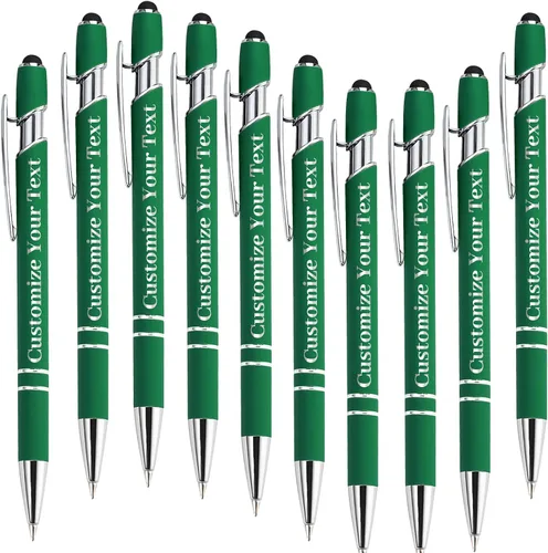Vista 17 de Hasta 500 bolígrafos personalizados a granel con lápiz capacitivo, grabado, juego de bolígrafos con tu nombre, texto para mujeres de negocios