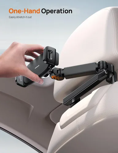 Vista 5 de Aomiker Soporte para iPad reposacabezas de automóvil – [Brazo extensible] Soporte ajustable para tablet 2025 para asiento trasero del automóvil