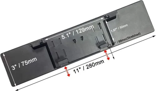 Vista 3 de Espejo retrovisor convexo HD azul antirreflejo de 11 pulgadas, clip universal en espejo retrovisor interior de gran angular para reducir el punto