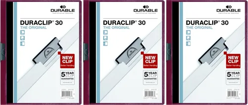 Vista 8 de DURABLE Cubierta de vinilo DuraClip con clip, carta, capacidad para 30 páginas, transparente/azul oscuro (220307)