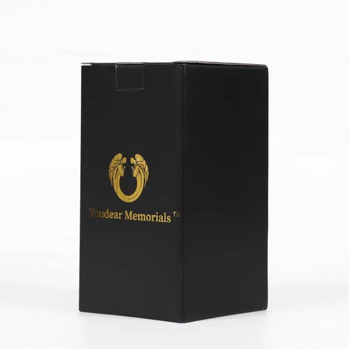 Vista 6 de Urnas de Acero Inoxidable para Mascotas, Urnas de Tamaño Adecuado para Cenizas de Mascotas (Mediano, Negro)