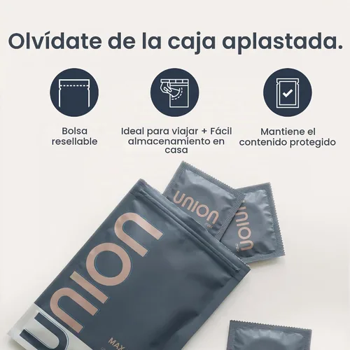 Vista 6 de UNION MAX - Preservativos True XL ultrafinos extra grandes de 2.36 pulgadas, paquete de 12 unidades Max12
