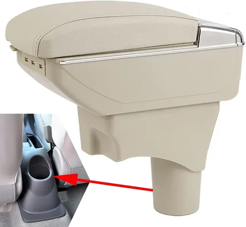 Vista 9 de Compatible con Caja de Almacenamiento de Brazo de Consola Central del Coche Nissan Sunny/March Micra K13/Nissan Versa Almera Sedan solamente/Nissan