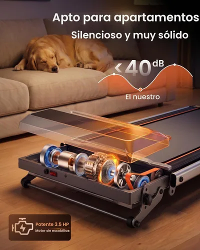 Vista 8 de Almohadilla plegable compacta 5 en 1 con barra inclinada y mango, 18% de inclinación para espacios pequeños en el hogar, caminadora para debajo