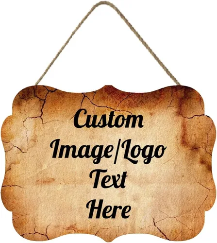 Vista 13 de Letrero de bienvenida de madera personalizado para puerta delantera, letrero personalizado para el hogar, decoración de puerta con imagen/texto COL-7